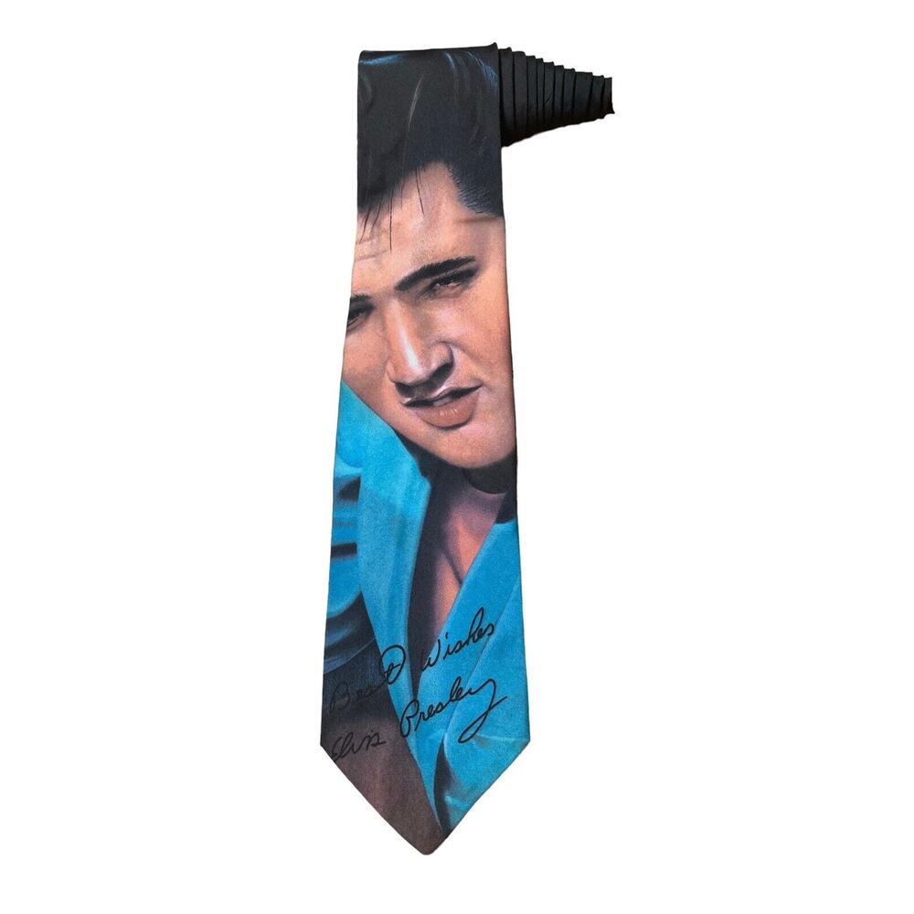 Ralph Marlin Best Wishes Elvis Presley Vintage Novelty Necktie Polyester